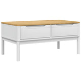 Coffee Table FLORO White 99x55.5x45 cm Solid Pine Wood 374018