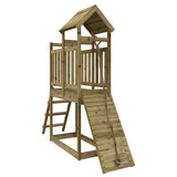 Playhouse with Climbing Wall Impregnated Wood Pine 3155869