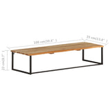 Peg with Live Edge 100x35x22 cm Solid Acacia Wood 320251