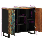 Sideboard with 2 Doors 90x33x75 cm Solid Wood Reclaimed 352927