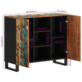 Sideboard with 2 Doors 90x33x75 cm Solid Wood Reclaimed 352927