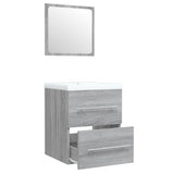 Sink Cabinet with Built-in Basin Grey Sonoma Engineered Wood 3114169