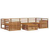 Outdoor Sofa Set 7 pcs Natural Solid Acacia Wood 3373094