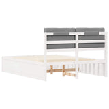 Bed Frame with Upholstered Headboard Light Grey 140 x 190 cm 3398238