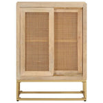 ZNTS Sideboard 55x30x76 cm Solid Wood Mango and Iron 372020