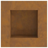 Fire Pit Brown 80 x 80 x 40 cm Weathering Steel 858921