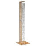 Outdoor Shower Beige 50x55x224 cm Poly Rattan and Acacia Wood 368208