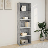 Bookcase Concrete Grey 60x30x189 cm Engineered Wood 857920