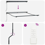 Retractable Awning Manual Grey and anthracite 350 x 250 cm 3330224