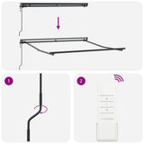 Retractable Awning Anthracite and White 300 x 250 cm 3329960