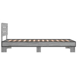 Bed Frame with Headboard Grey Sonoma 80 x 200 cm 8009092
