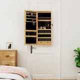 Mirror Jewellery Cabinet with LED Lights Wall Mounted 353234