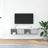 TV Cabinets 2 pcs Concrete Grey 60x31x25.5 cm Engineered Wood 861443