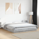 Bed Frame without Mattress Concrete Grey 150x200 cm King Size 3281185