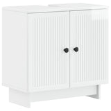 2 Piece Bathroom Cabinet Set EDE High Gloss White 3417985