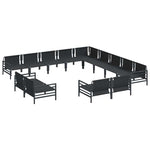 Garden Sofa Set Anthracite Steel 3379038