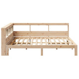 Bookcase Bed without Mattress 140x200 cm Solid Wood Pine 3324382