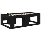 Kids'Bed Frame with Storage Black Oak 98.5 x 200 cm 3422612