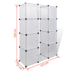 ZNTS Modular Cabinet with 9 Compartments 109x36.5x143 cm White 240498