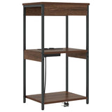 Bedside Cabinet Brown Oak 41 x 31 x 76 cm Engineered Wood 859549