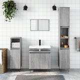 3 Piece Bathroom Cabinet Set Grey Sonoma Engineered Wood 3187795