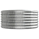 Garden Raised Bed Galvanised Steel 512x80x36 cm Silver 318942