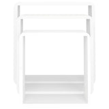 Wall Cube Shelves 3 pcs White MDF 323952