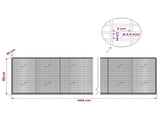 Gabion with 3.5 mm Wire and 5x2.5 cm Mesh 400x20x100 cm 3461666
