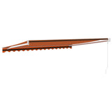 Retractable Awning Orange and Brown 4.5x3 m Fabric and Aluminium 3154444