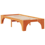 Bed Frame Brown 100 x 200 cm Solid Pine Wood 873003