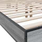 Bed Frame without Mattress Grey Sonoma 120x190 cm Small Double 3280205