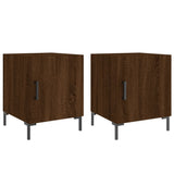 Bedside Cabinets 2 pcs Brown Oak 40x40x50 cm Engineered Wood 827579