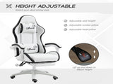 Computer Gaming Chair, PU Leather Desk Chair with Footrest, Swivel Task Chair with 135&deg Reclining T3398P343088