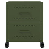 Bedside Cabinets 2 pcs Olive Green 36x39x43.5 cm Steel 846635