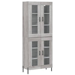 Highboard Grey Sonoma 69.5x34x180 cm Engineered Wood 3198287