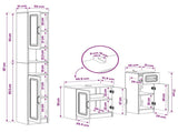 3 Piece Bathroom Cabinet Set UTRECHT Engineered Wood 3417895