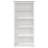 Bookcase BODO White 80x38x180 cm Solid Wood Pine 5-Tier 355080