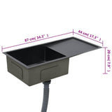 Handmade Kitchen Sink Black Stainless Steel 145086