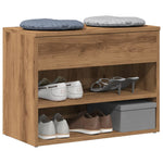 ZNTS Shoe Bench Artisan Oak 60x30x45 cm Engineered Wood 856755