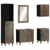 5 Piece Bathroom Furniture Set Solid Wood Mango 3310021