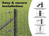 Ground Spike Fence Post 13 pcs Grey Powder-Coated Steel 42004257