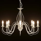 Adjustable Chandelier E14 Metal Antique White 78 x 101 cm 42053780