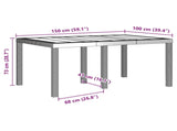 Garden Dining Table Brown 150 x 100 x 73 cm Poly Rattan 871685