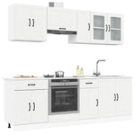 ZNTS 8 Piece Kitchen Cabinet Set Kalmar White Engineered Wood 3314831