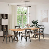 Dining Table Legs 2 pcs Natural Steel 70x cm Steel 4012727