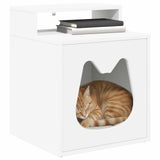 Cat House White 42.5 x 40 x 53.5 cm Engineered Wood 8000689