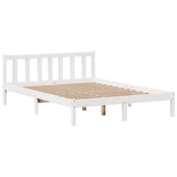 Bookcase Bed without Mattress White 160x200 cm Solid Wood Pine 3321709