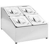 Gastronorm Container Holder with 4 GN 1/6 Pan Stainless Steel 51223