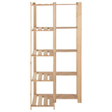 327323 5-Tier Storage Corner Rack 82,5x82,5x170 cm Solid Pinewood