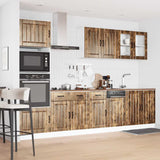 ZNTS 7 Piece Kitchen Cabinet Set Kalmar Smoked Oak Engineered Wood 3314746